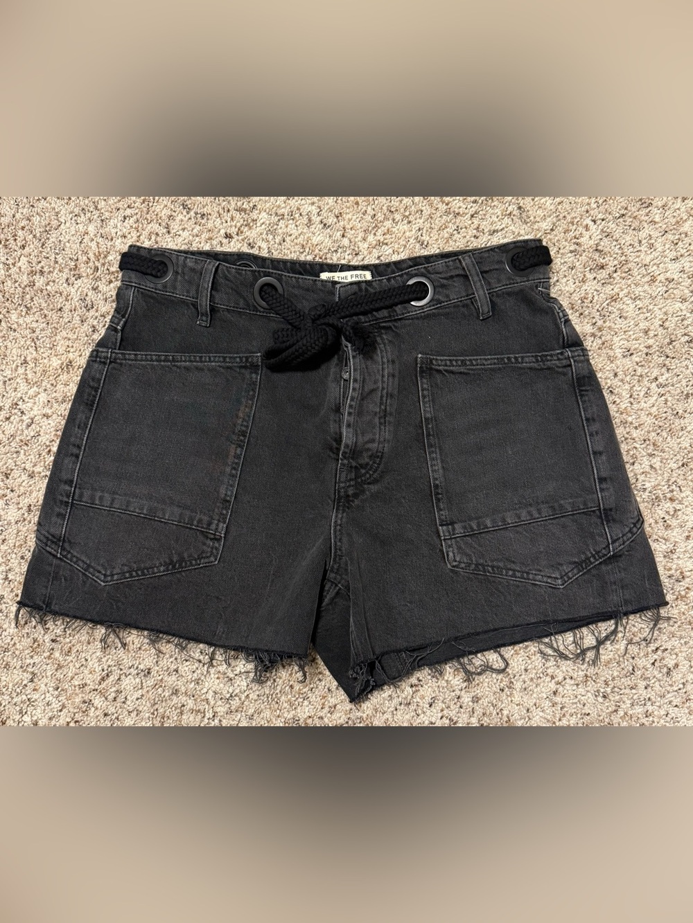 We The Free Low-Slung Moxie Barrel Shorts - Black